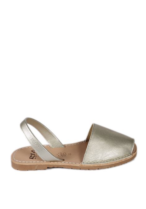 silver leather flat sandal RIA MENORCA | 20002METALGRAIN-PEARL